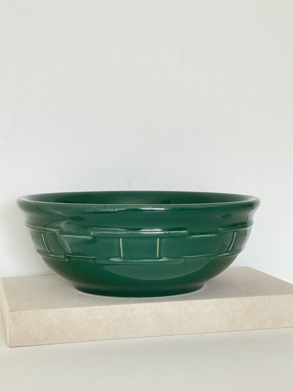 Longaberger Woven Traditions Ivy Green 7” Cereal Bowl Discontinued